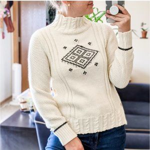 SOLD - The Reeds x J. Crew Mock Neck Knit Sweater